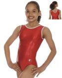 Glam Red Sleeveless Gymnastics Leotard